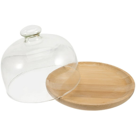 OUNONA Glass Cake Dome Cover for Storage Perfect for Home or Restaurant 12.5 Inch Transparent