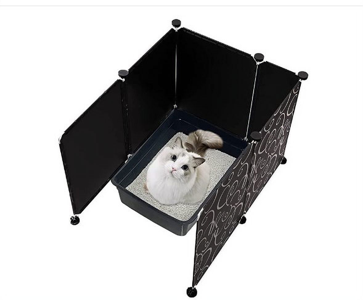 1 set of Cat Litter Box Enclosure Splash Guards Cat Litter Pans Privacy Protectors