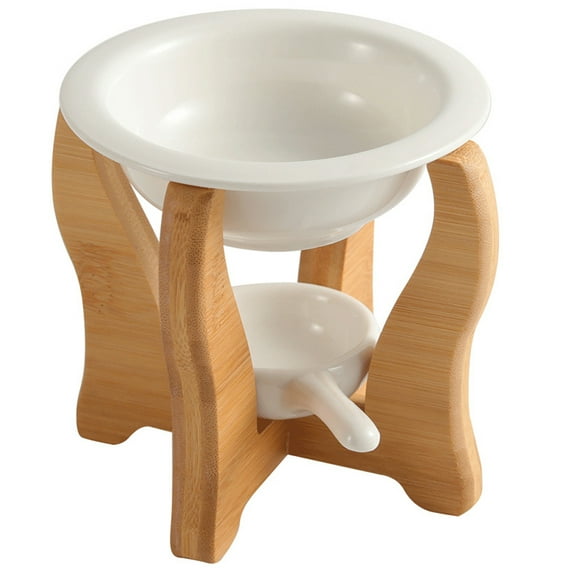 1 set of Essential Oil Burner Scented Bamboo Stand Wax Melt Warmer Tealight Candle Holder