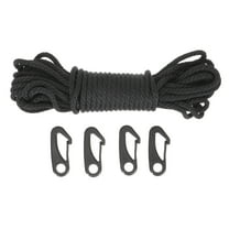 WEAVILUX 1Set Multi-Functional Black Cotton Rope for Flagpole Halyard Clothesline and Bundling