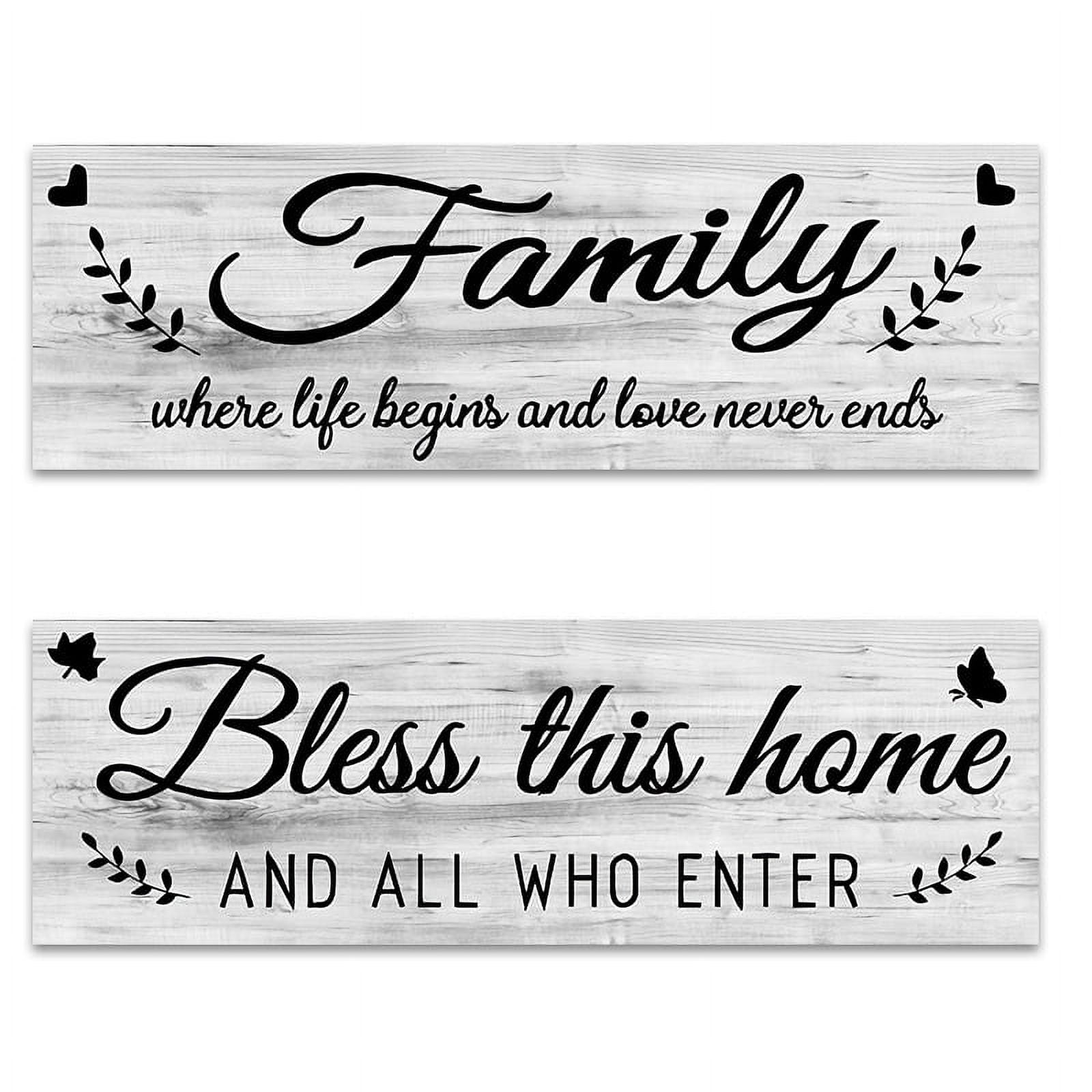 1 set of Kitchen Wall Art Wall Hanging Rustic Wooden Sign Home Wall Sign Decor