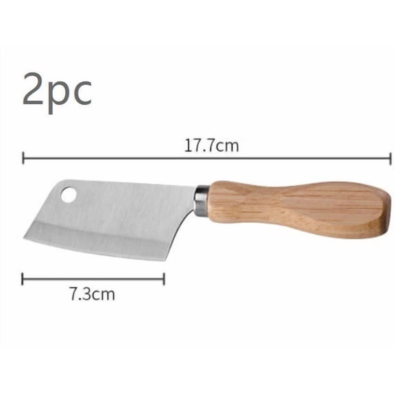 1 set of cute mouse-shaped fruit knives | mini kitchen knives | wooden handle meat knives | meat cleaver | essential kitchen tools