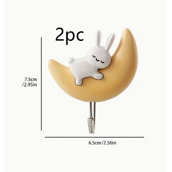 1 set of cute rabbit creative hooks | Bohemian style coat hooks | A must-have for bedroom and bathroom decoration