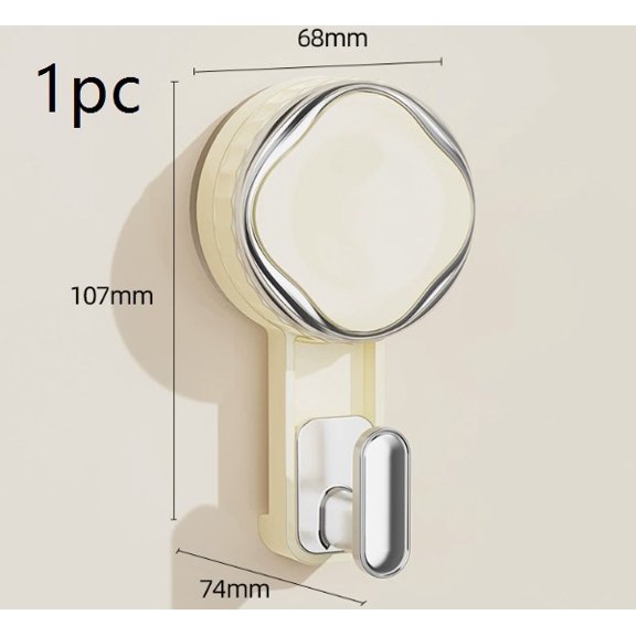 1 set of powerful suction cup hooks, knob-type traceless adhesive hooks, bathroom and kitchen household multi-functional adsorption hooks