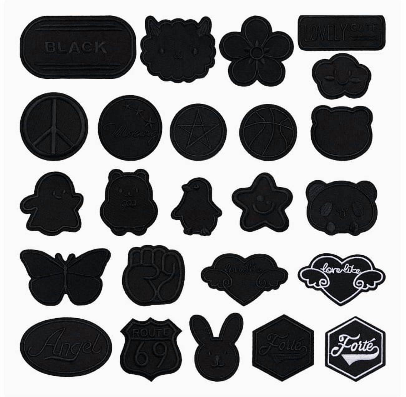 1 set of seam-free embroidery cloth patches clothing accessories down jacket diy self-adhesive hole clothing patches computer embroidery