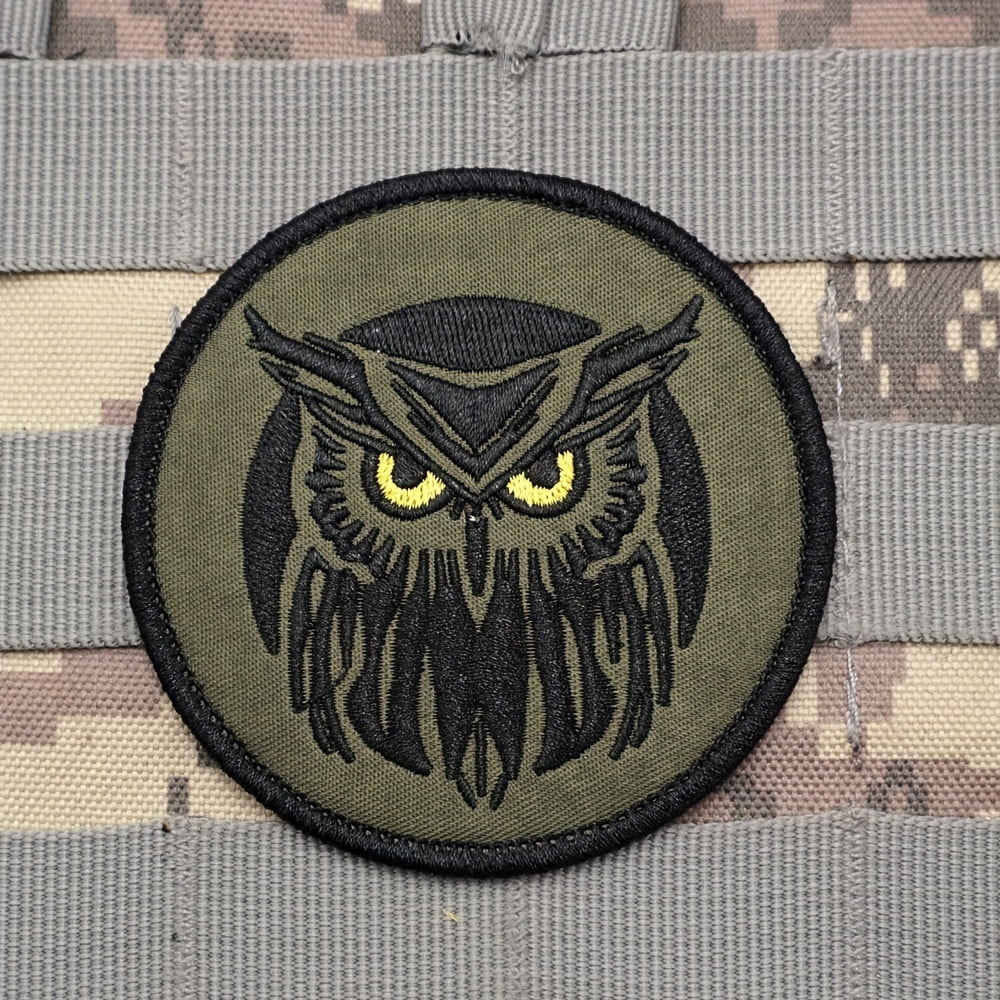 1 set of owl embroidered cloth patches, tactical hook vest badge patches - clothing backpack decorative patches, morale badges, fur backing, suitable for military fans and outdoor enthusiasts