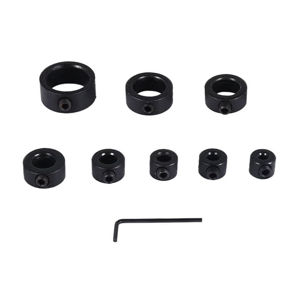 1 set x Drill Stop Bit Collar Set-Black
