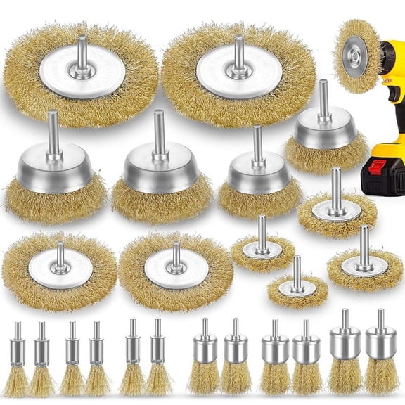 1 set x drill brush attachment-As Shown