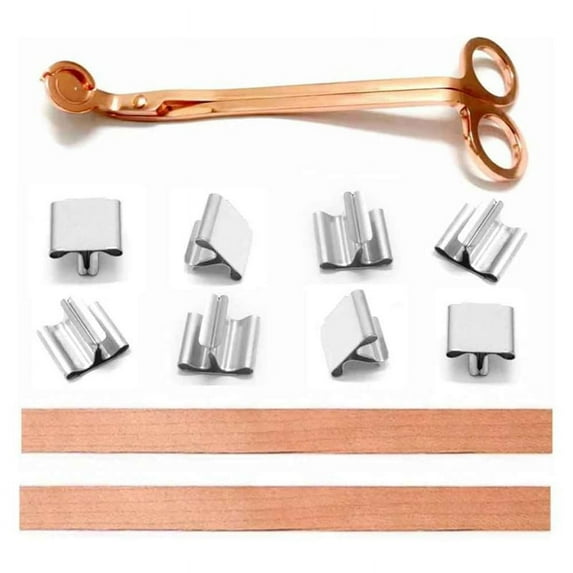 100pcs Wood Wicks for Candles, Wood Candle Wicks Wood Wicks with Trimmer Natural for Candle Making DIY Craft