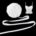 thumbnail image 1 of 1 skein 22 Yards Corset Boning Underwire Casing Channeling Ribbon Fabric Covered Boning for Corset Busk Hollow Webbing Garment Making Supplies for Sewing Handicrafts 3/8" Wide White, 1 of 8