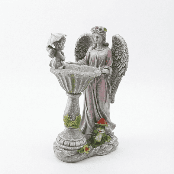 Angel Garden Statue Solar Powered LED Lighted Outdoor Decor - Weatherproof, Resin