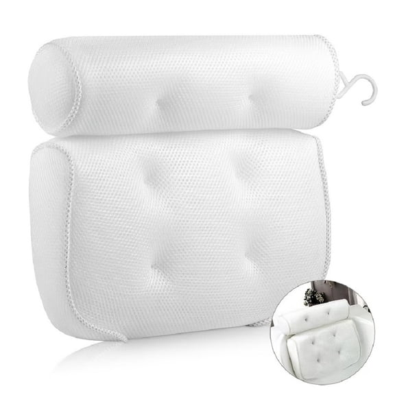 Spa Bathtub Pillow with Anti-Slip Suction Cups, Bathroom Accessory