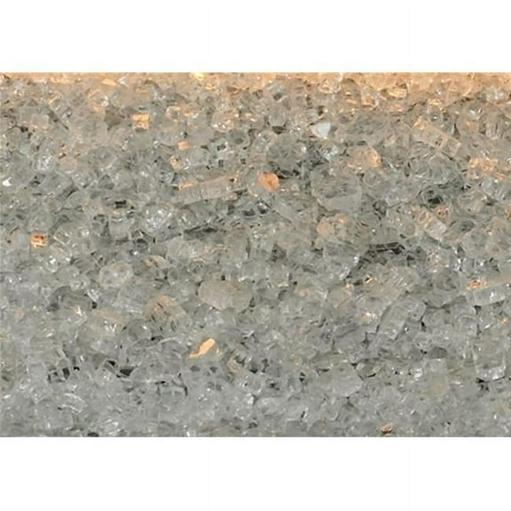 1 sq. ft. Decorative Reflective Crushed Glass, Clear Frost