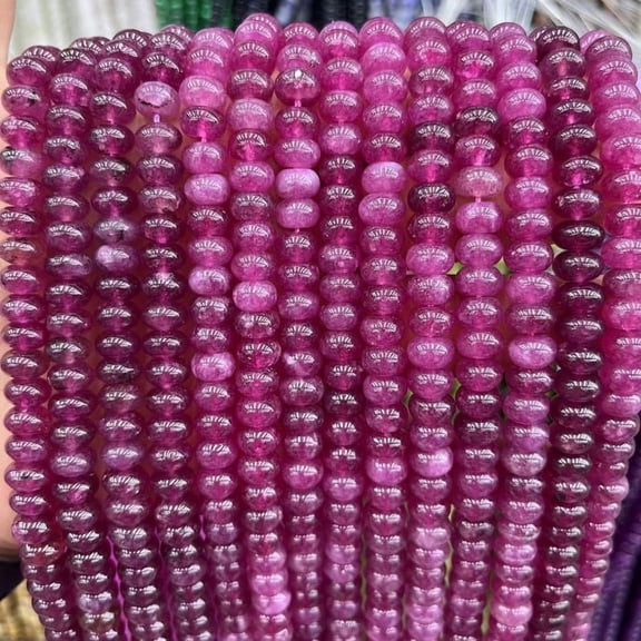 1 strand 5x8mm natural stone rondelle beads – wheel spacer gemstone strand for DIY jewelry making, bracelets & necklaces