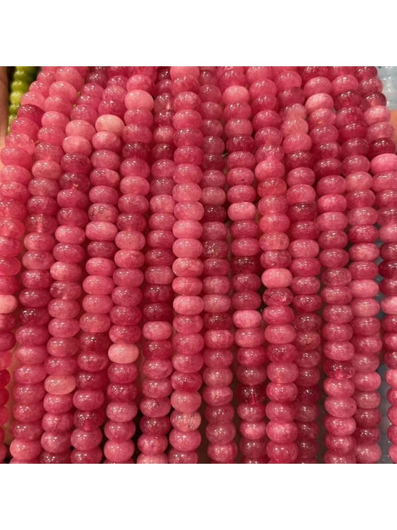 Coral Red 5 x 8 mm Natural Stone Rondelle Beads, 1 Strand, Approx. 70 Pieces