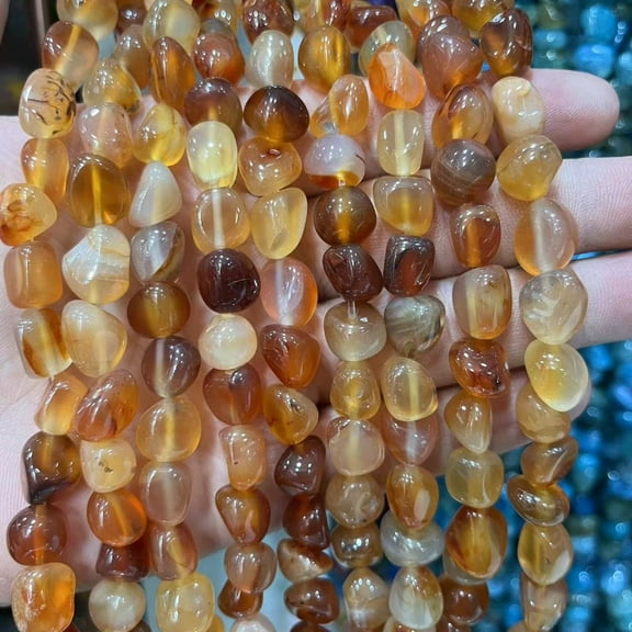 1 strand 8x10mm natural dragon vein crackle agate nugget beads – irregular gemstone strand for DIY jewelry making, bracelet & necklace supplies