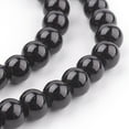 thumbnail image 1 of 1 strand Glass Pearl Beads Strands Pearlized Round Black 8mm Hole: 1mm 100pcs/strand 30.71 inch(78cm)., 1 of 3