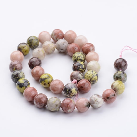 1 strand Natural Plum Blossom Jasper Beads Strands Round 10~10.5mm Hole: 1mm 37pcs/strand 15.16 inch