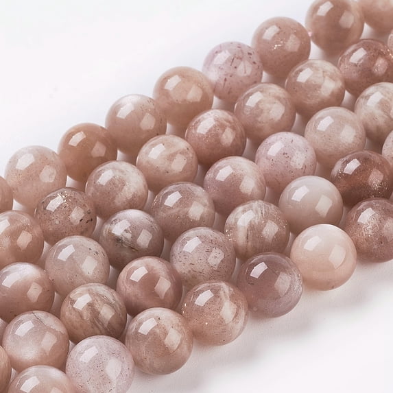 1 strand Natural Sunstone Beads Strands Round 12mm Hole: 1mm 16pcs/strand 7.8 inch
