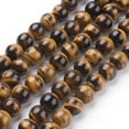 thumbnail image 1 of 1 strand Natural Tiger Eye Beads Strands Grade A Round Goldenrod 10mm, 1 of 3