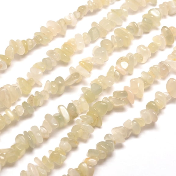 1 strand Natural White Moonstone Chip Bead Strands 5~8x5~8mm Hole: 1mm 31.5 inch