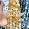 thumbnail image 1 of 1 strand irregular raw natural crystal beads – rough hand-cut freeform gemstone strand for DIY jewelry making, bracelets & necklaces, 1 of 5