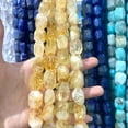 thumbnail image 1 of 1 strand natural crystal faceted semi-precious gemstone beads – rough cut loose beads for DIY jewelry making, bracelet & necklace supplies, 1 of 5
