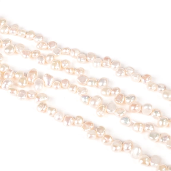 1 strand of 36cm/14.2inch, 6-8mm/0.24-0.32inch side-drilled briolettes, natural freshwater pearl strand, perfect for handmade DIY creations.