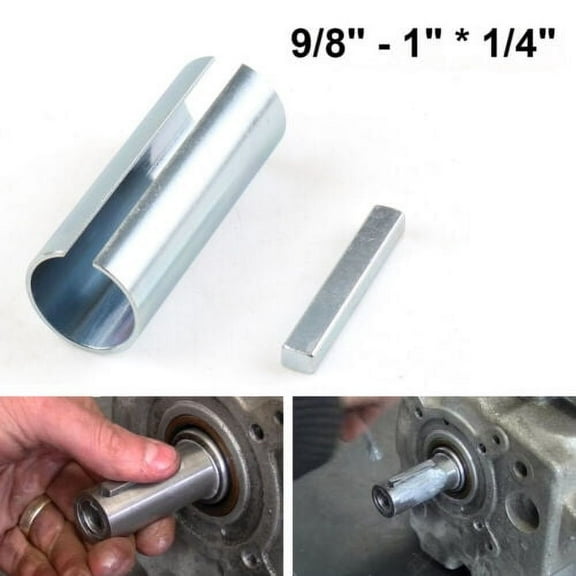 1" to 1 1/ 8 inch 1/4" Key Gas Engine pulley Crank Shaft Sleeve adapter Predator