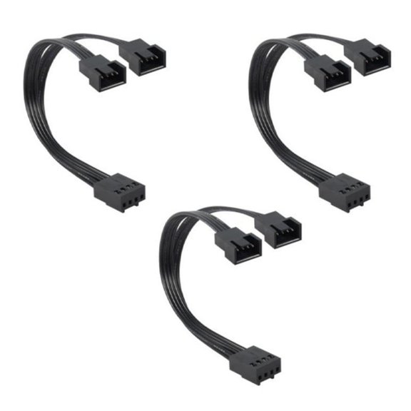 1 to 2 Computer CPU Fan Splitter Fan Extension Power Cable Fan Cooling Splitter