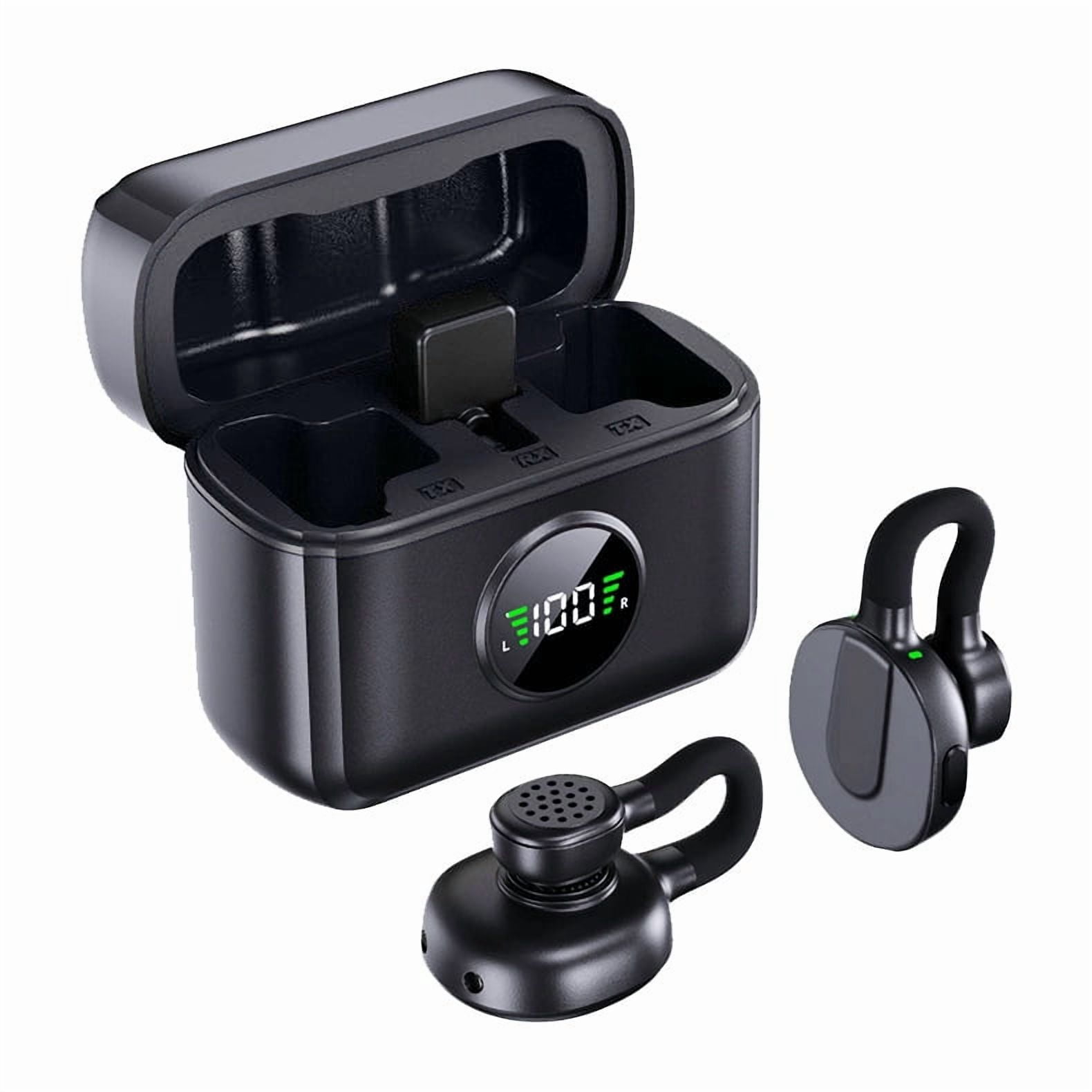 1-to-2 Magnetic Wireless Lavalier Microphone with Charging Case, AI Smart Noise Cancellation Clip-on Mic for Live Stream Vlog Interview, Plug & Play for iPhone Android Camera Live Selling