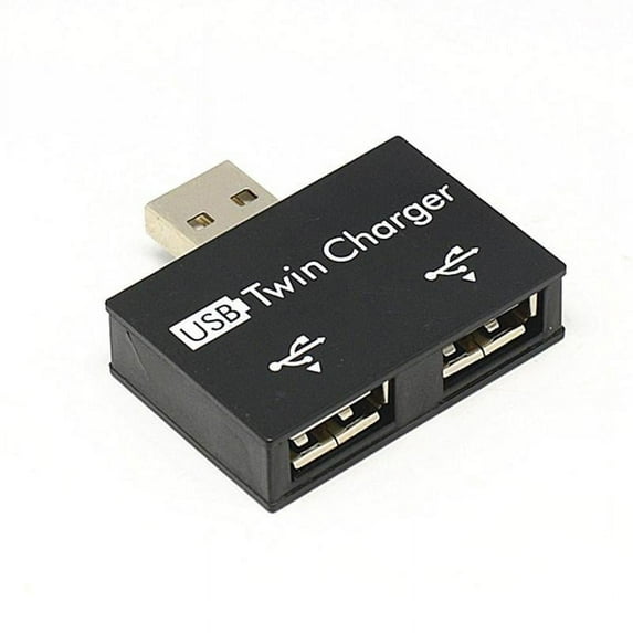 1-to-2 Port USB 2.0 Male USB Dual Splitter Hub Cord Converter Adapter