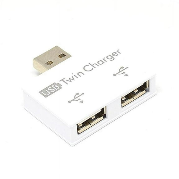 1 to 2 Port USB 2.0 Male USB Dual Splitter Hub Cord Adapter Converter* S4W7