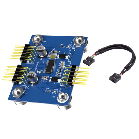 1 to 2 USB 2.0 9Pin Converter Adapter Double Channel Signal Stability