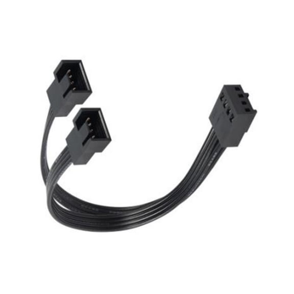 1 to 2 Ways 4Pin PWMs Fan Cable PWMs Extension Splitter Cable Black Sleeved 13cm Extension Cable Connectors