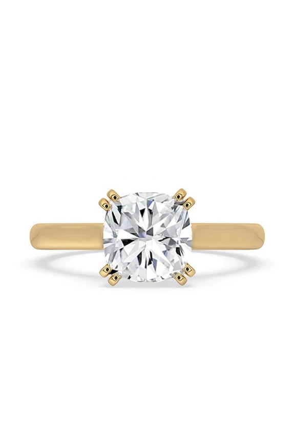1 to 3 Carat Cushion Cut E VS1 Lab Grown Diamond Engagement Ring 14K Gold