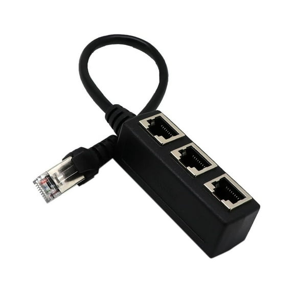 1 to 3 Socket LAN Ethernet Network RJ45 Plug Splitter Extender Adapter Connector