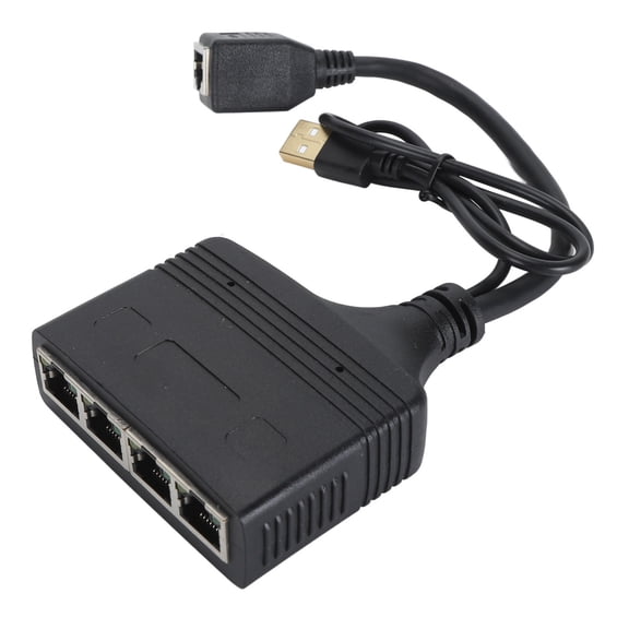 1 to 4 Out Gigabit Ethernet Splitter 1000Mbps RJ45 Network LAN Adapter for Cat8 Cat7 Cat6 Cat5