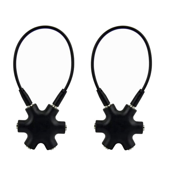 1 to 5 Audio Splitter 3.5mm Audio Router Separator Device Adapter Patch Cable Splitter