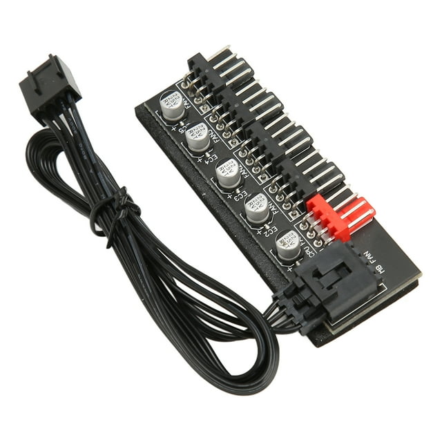 1 to 5 Way PC CPU Fan Splitter for Desktop Computer Cooler Case Fans