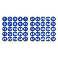 thumbnail image 1 of 1 to 50 Number Stickers 1.5 Inch, Vinyl Round Labels for Inventory, Blue, 1 of 6