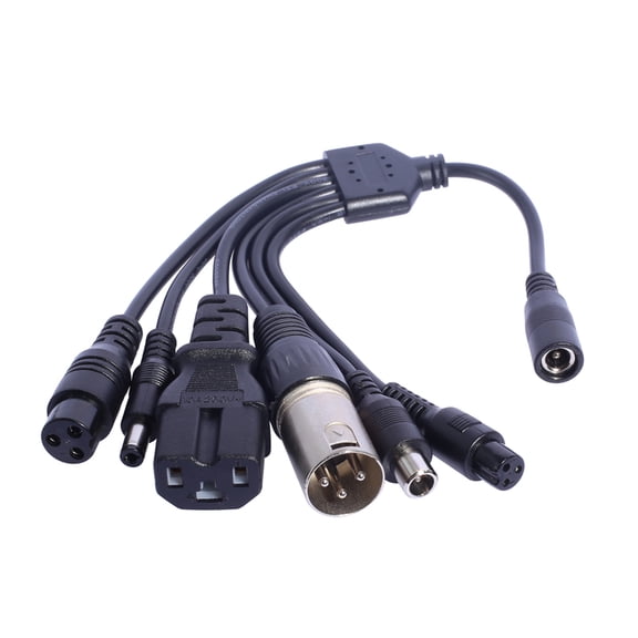 1 to 6 Electric Equipment Charging Adapter 5.5x2.1mm 5521 Female to 8016 Male and 5.5x2.5mm for Reliabled Connection