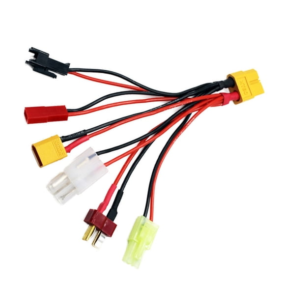 1 to 6 XT60 Paralleling Cable 6 Outputs Remote Model Battery Adapter Cord