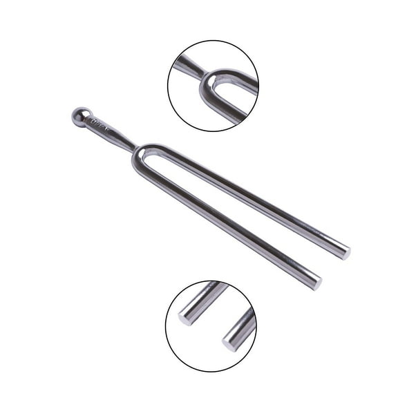 Tuning Fork with Soft Shell Case, Standard A 440 Hz steel Silver,1 * tuning fork 1 * bag