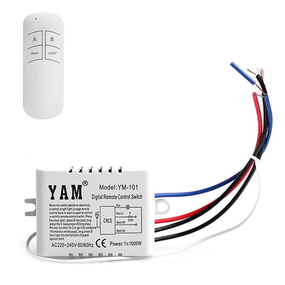 1-way Wireless Panel for Light Receiver Remote Light for Led Ceiling Lights Lamps Fluorescent Lamps