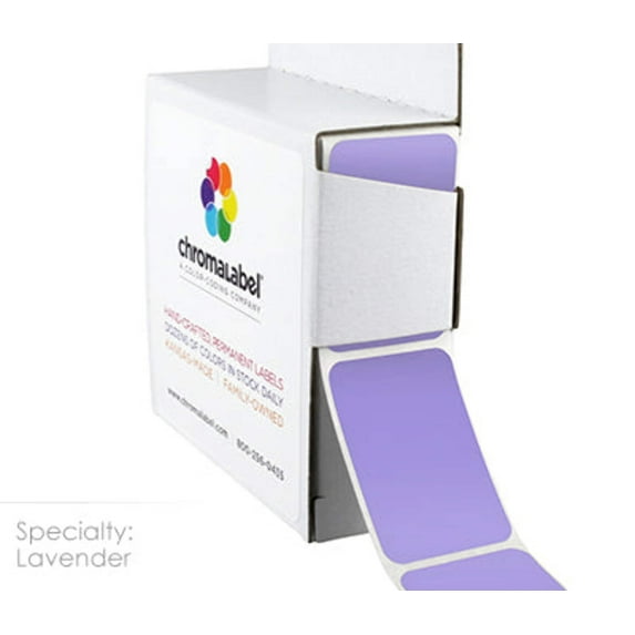 1" x 1-1/2" Color-Code Rectangular Inventory Labels: 250/Box