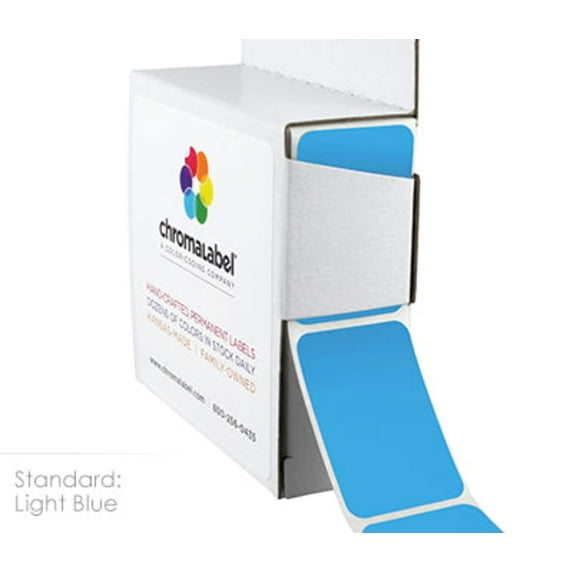 1" x 1-1/2" Color-Code Rectangular Inventory Labels: 250/Box