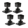 thumbnail image 1 of 1" x 1" Adjustable Swivel Bracket Aluminum Fence - Residential Rail Mounts | Black | Pack of 4, 1 of 5