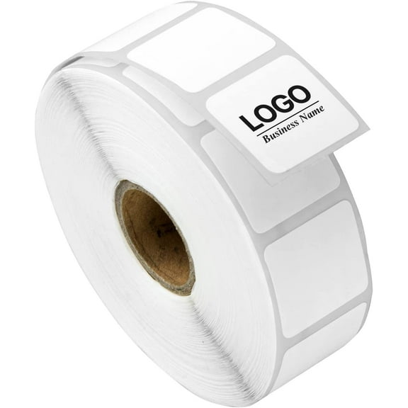 1" x 1" Square Direct Thermal Label - Compatible with Rollo Label Printer & Zebra Desktop Printers 1 Core, Multipurpose QR Barcode Postage Adhesive Perforated - 20 Rolls, 1380/Roll