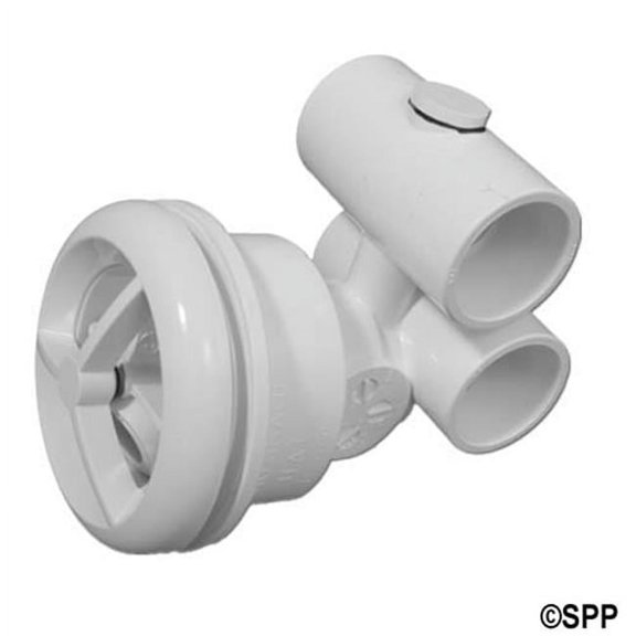 1 x 1 in. Microssage Roto Tee Body Jet Assembly, White